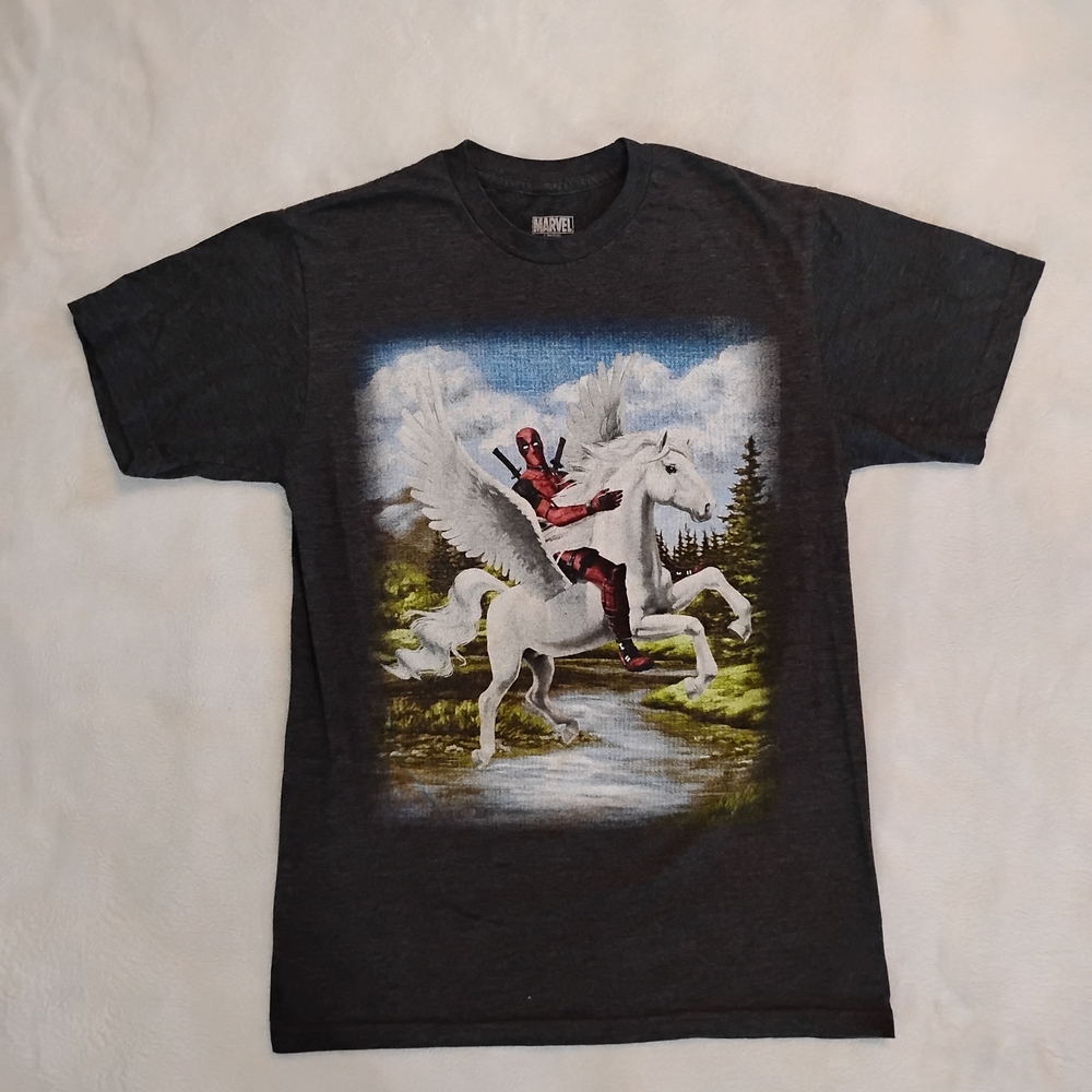 Marvel Graphic T-Shirt with Pegasus Design